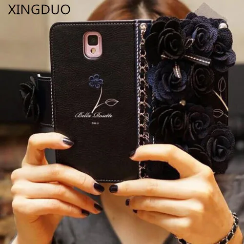 XINGDUO Роскошная 3D Сумка на ремешке с розами кошелек кожаный чехол для карт iphone 7 plus