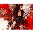 Сексуальный саксофон для женщин 5d diy полностью квадратная Алмазная картина Алмазная вышивка крестиком Декор для гостиной