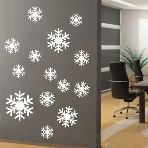 Снежинки съемные настенные стикеры наклейки Рождество Домашний Декор винил auc01 |