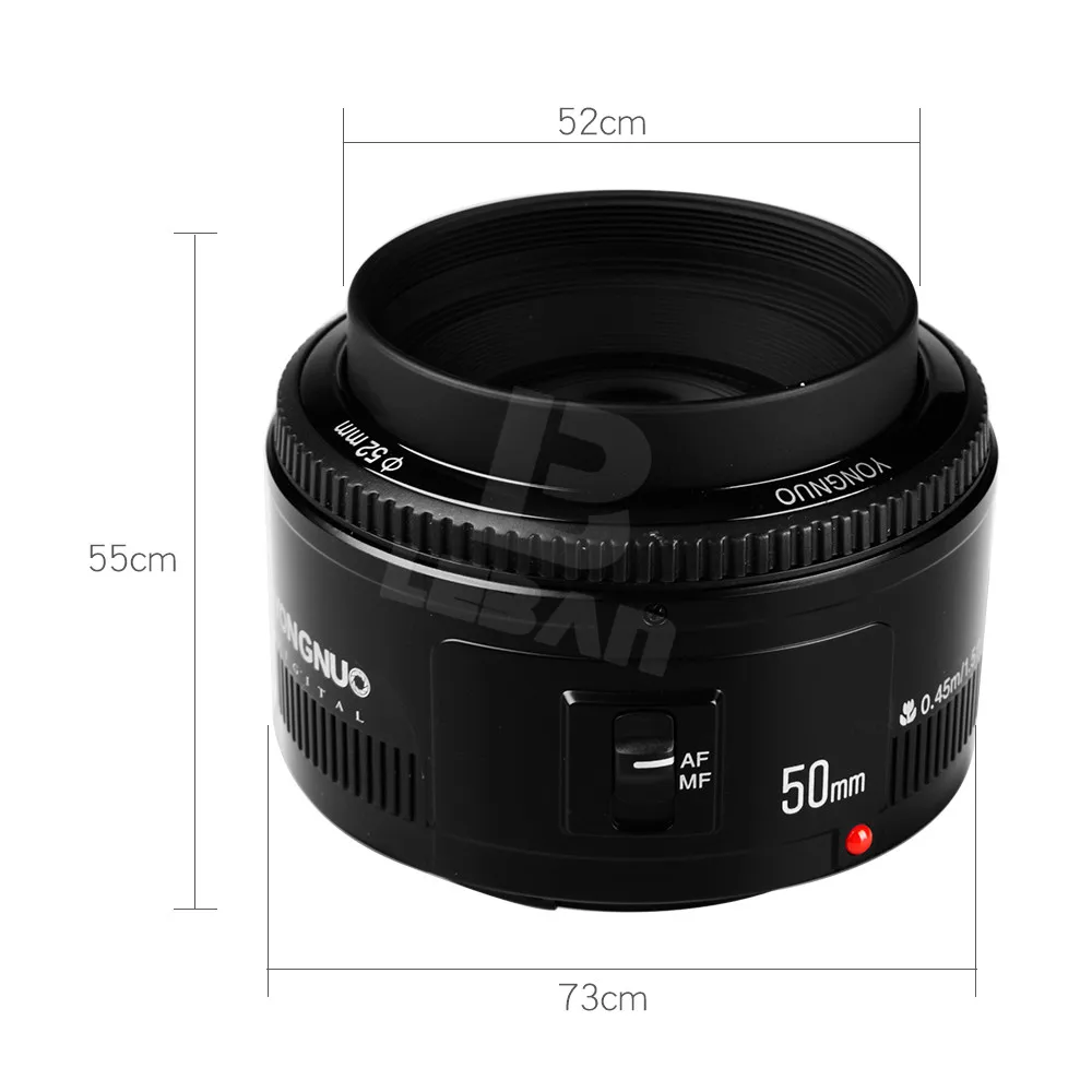 Объектив YONGNUO YN50mm f1.8 YN EF 50 мм f/1 8 AF апертура YN50 автофокус для цифровых зеркальных