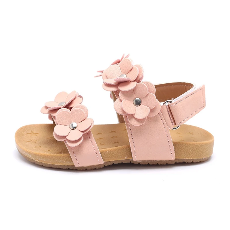 Сандалии CUZULLAA детские пляжные с цветочным принтом Нескользящие римские сандалии