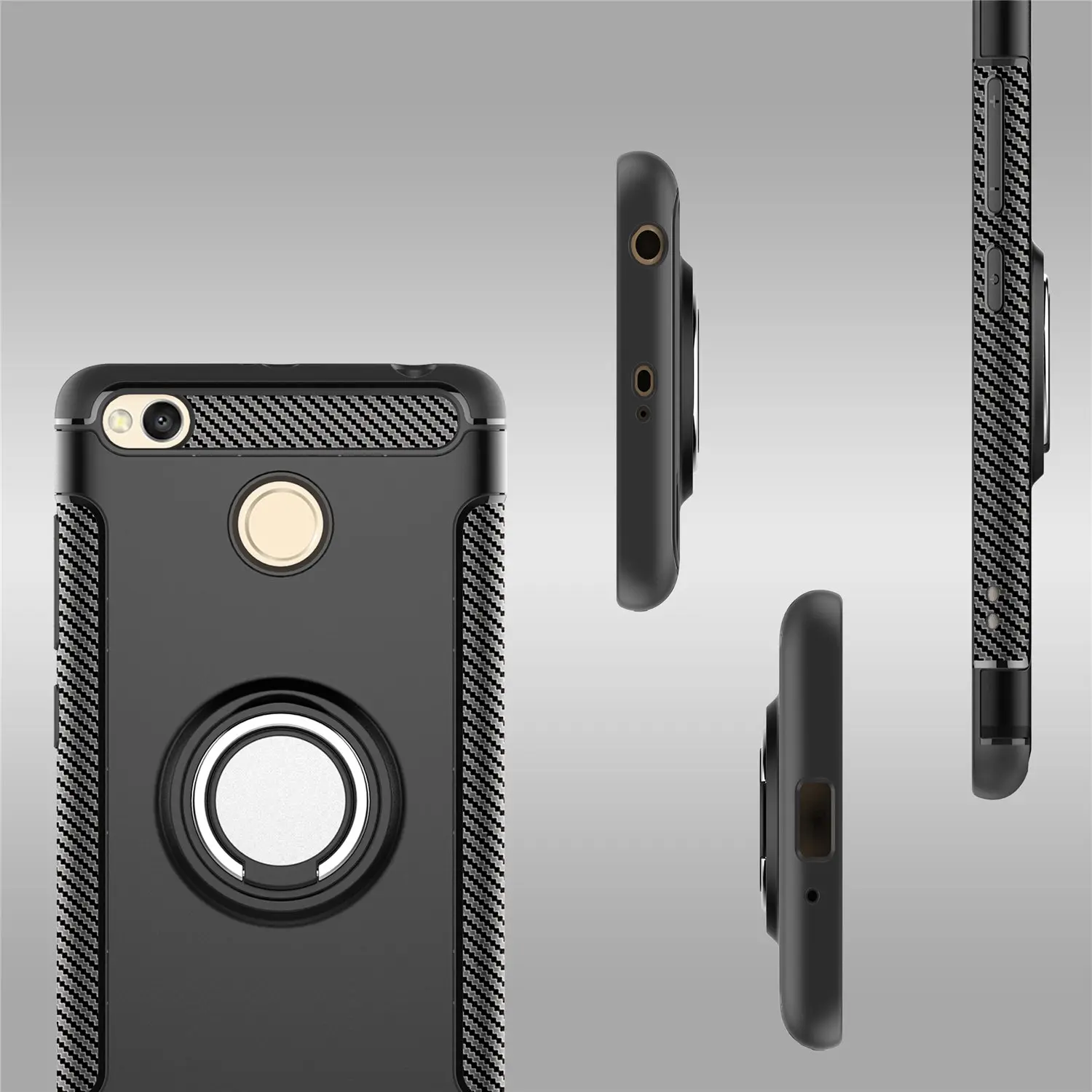Case For Xiaomi Redmi 3s Car Holder Magnetic Suction Ring Bracket Shockproof Rugged Armor Phone Cases 3x 3 Pro Cover |