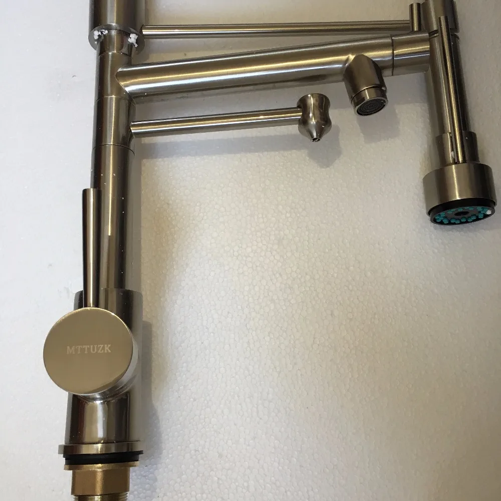 Кухонный выдвижной смеситель с распылителем для чистой воды кухонный 3 сторонним