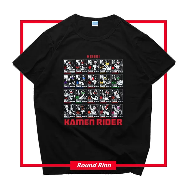 Футболка Kamen Rider Heisei с принтом на 20 ю годовщину футболка для косплея коротким