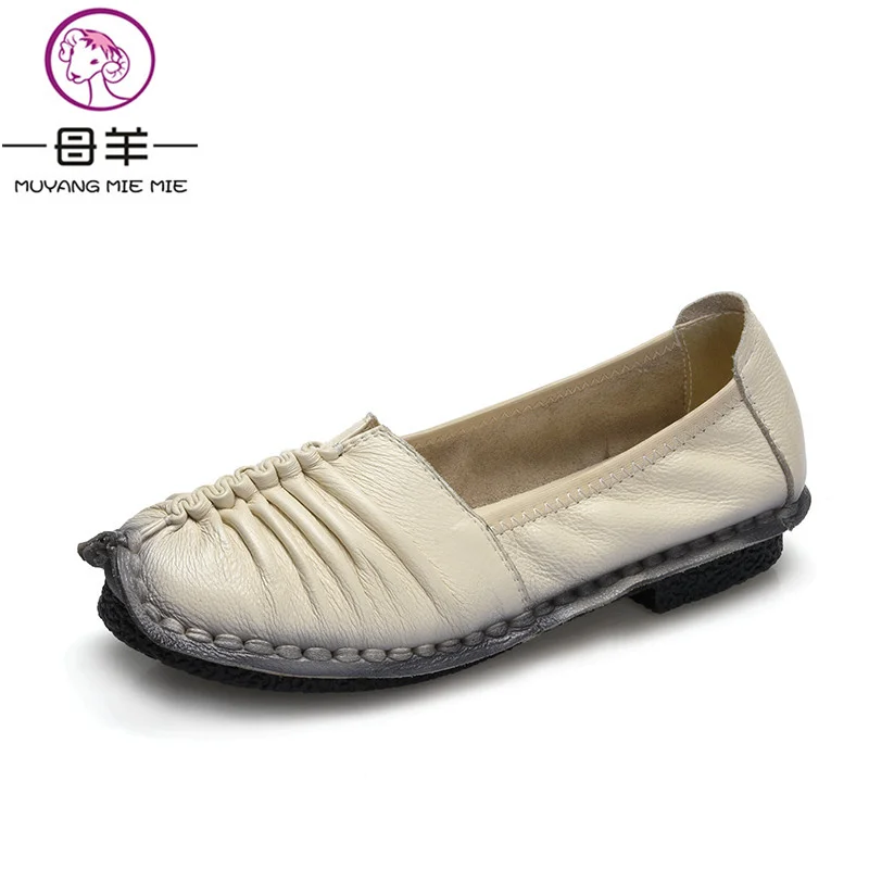 Туфли женские из натуральной кожи на плоской подошве|women flats|shoes woman fashion flatsshoes flats |