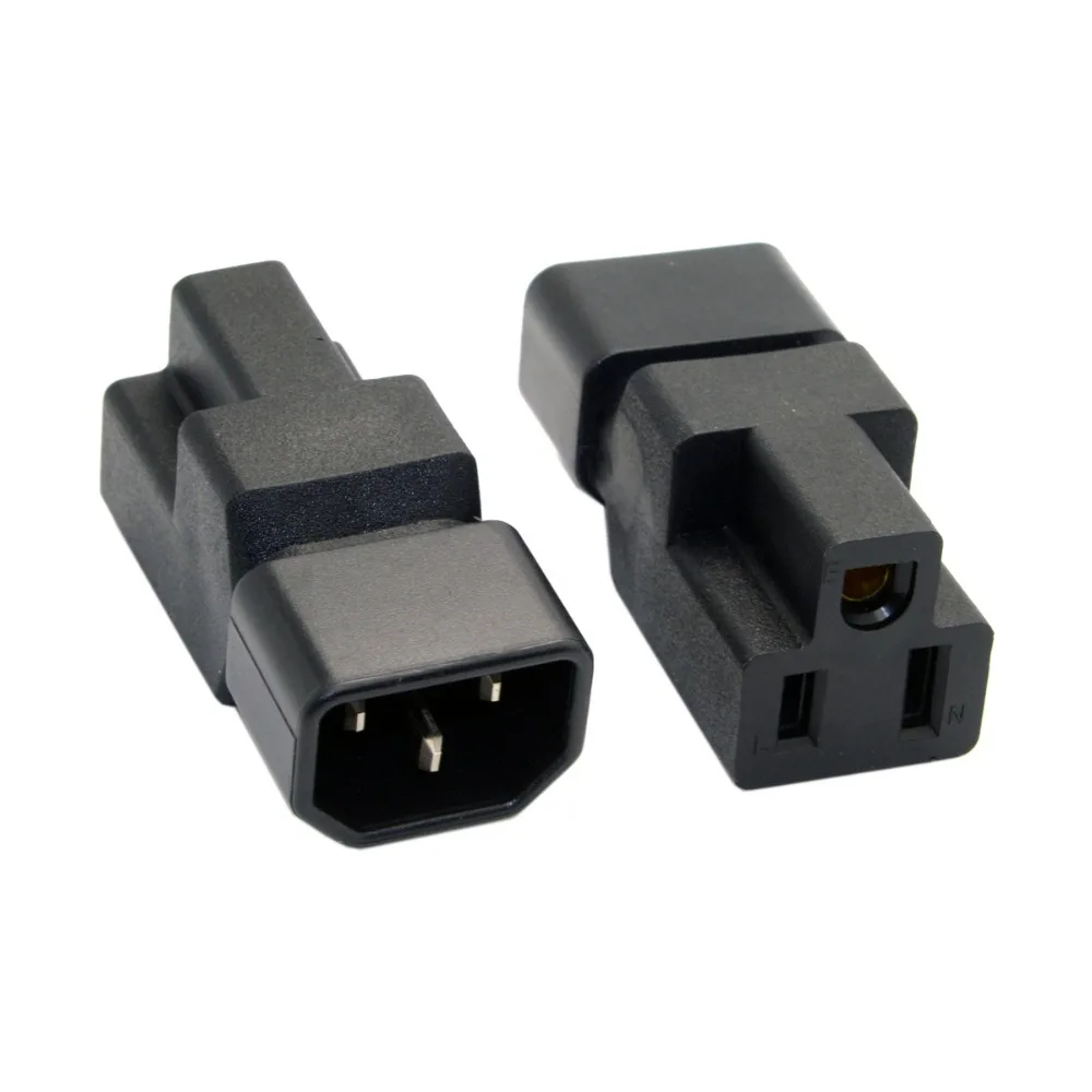 2 шт./1 шт. IEC320 C14 Male к Nema 5 15R PDU USA|Компьютерные кабели и разъемы| |