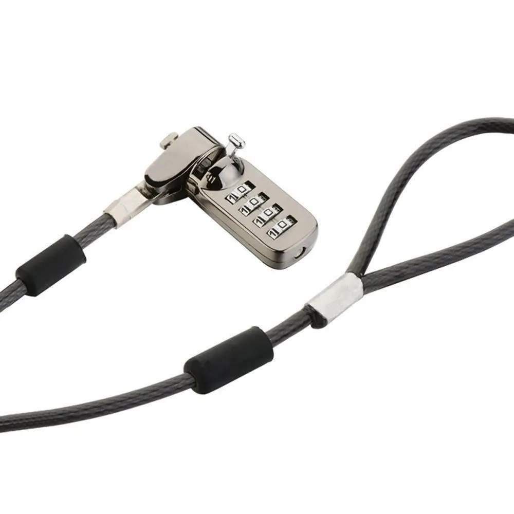 Notebook Laptop Combination Lock Security Cable - 4 Digit Password Protections Theft Deterrent with Sturdy Thick Black Securi |