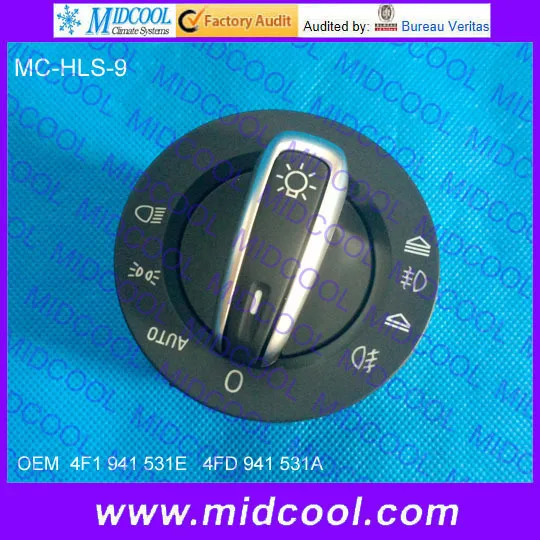 Высококачественный переключатель фар для AUDI A6 OEM:8E0 941 531A OEM 4F1941531D 4F1941531E |