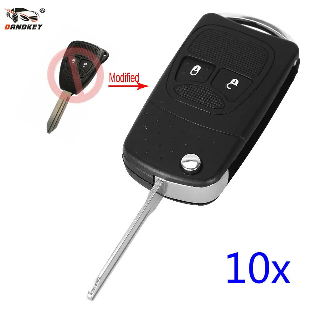 Чехол книжка DANDKEY 10x с дистанционным управлением чехол для Chrysler Jeep Compass Dodge Wrangler