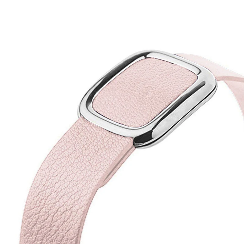 Современный ремешок с пряжкой для apple watch 38 мм 40 42 44 браслет из натуральной кожи