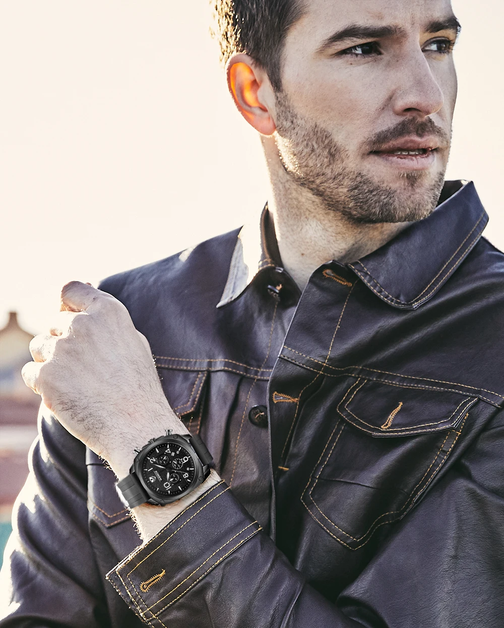 WEIDE мужской черный силиконовый ремень кварцевые Move Мужские t модные повседневные повторитель сигнала тревоги Календарь Часы наручные часы Relogio Masculino