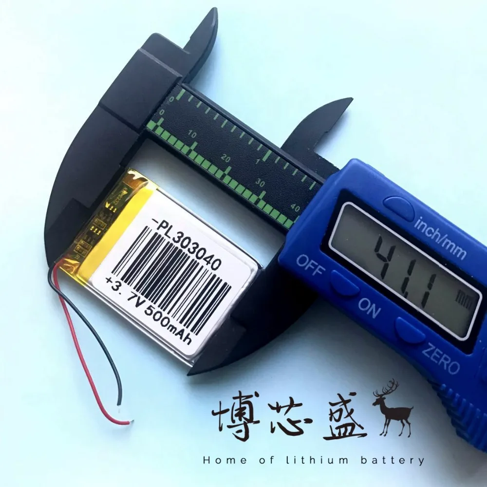 Mp3, Mp4 Gps тонкий маленький игрушечный аккумулятор 303040 полимерный перезаряжаемый аккумулятор 450mah литий-ионный аккумулятор