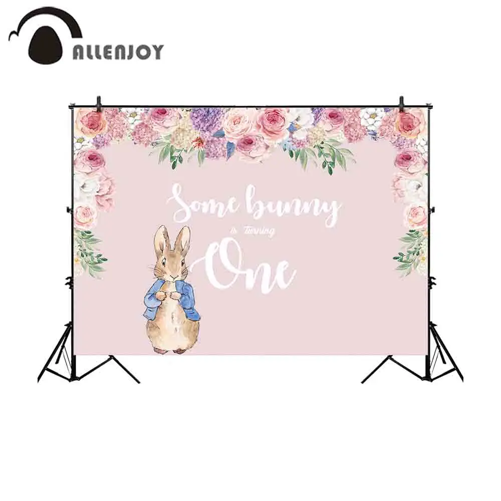 Allenjoy фоны для фотостудии Красочные цветы некоторые кролики поворот один фон