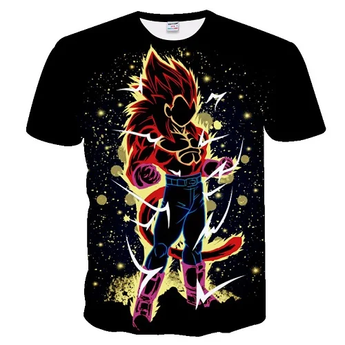 Новинка, мужская и женская персональная аниме Dragon Ball Z, 3D печать, футболка классная, модная, удобная, с коротким рукавом, креативная рубашка - Цвет: TXUO-543
