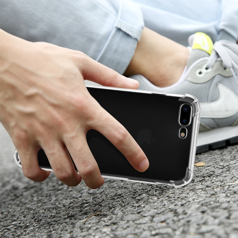 Мягкий чехол Gasbag для iphone 6 6s 7 8 X XS MAX XR 5S SE прозрачный с полным покрытием корпуса