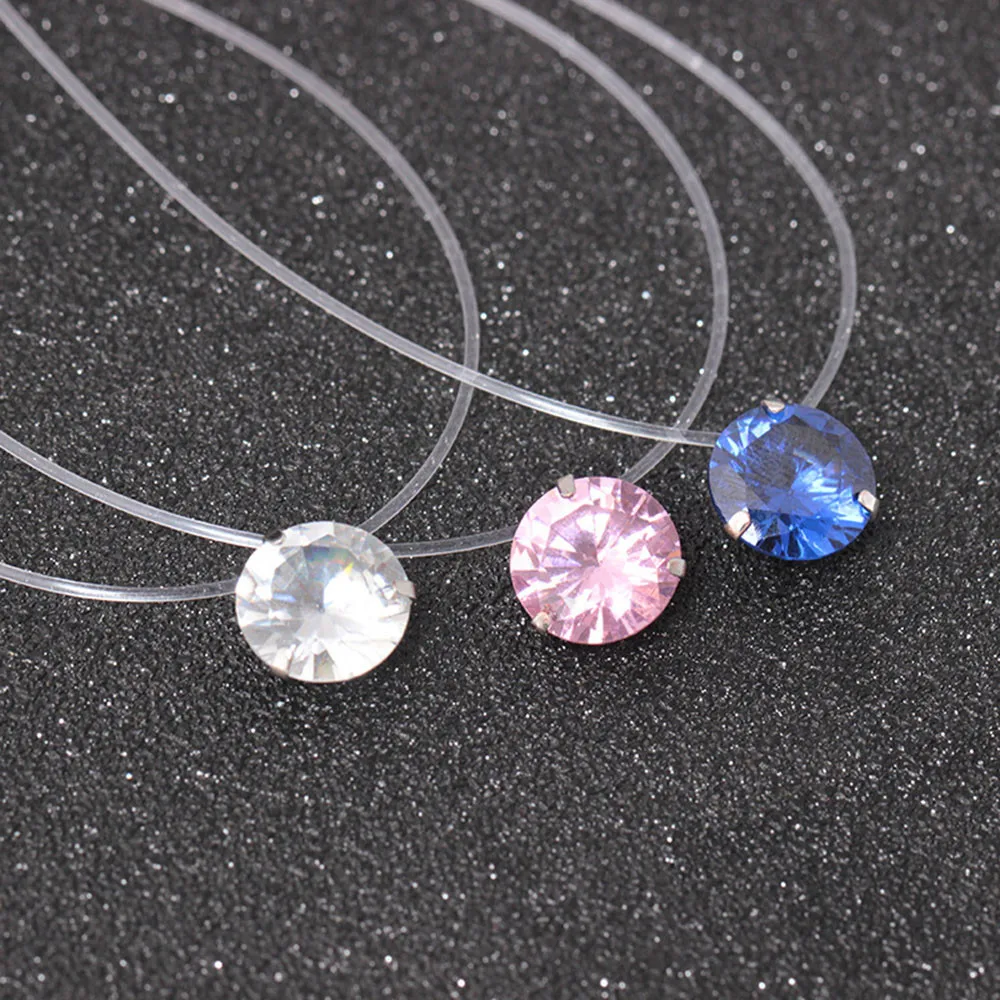 Цепочка с подвесками Женская модное невидимое ожерелье простого дизайна на