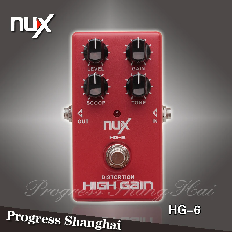 *NUX HG-6 Modern High Gain Distortion Effect / Electric Guitar effect Overdrive Pedal True bypass Hardware Switching | Спорт и