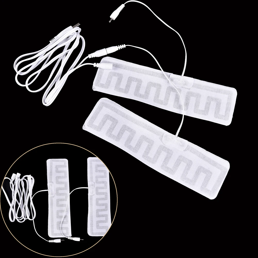 2 шт, 5 В, USB, носки с подогревом, стельки для обуви, волоконные подушечки, перчатки с электрическим подогревом, углеродное волокно, подушечки с подогревом, плечевые, для рук, для колена, для талии
