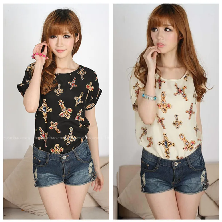 Повседневная Блузка рубашка с 19 узорами брендовая дешевая Женская одежда