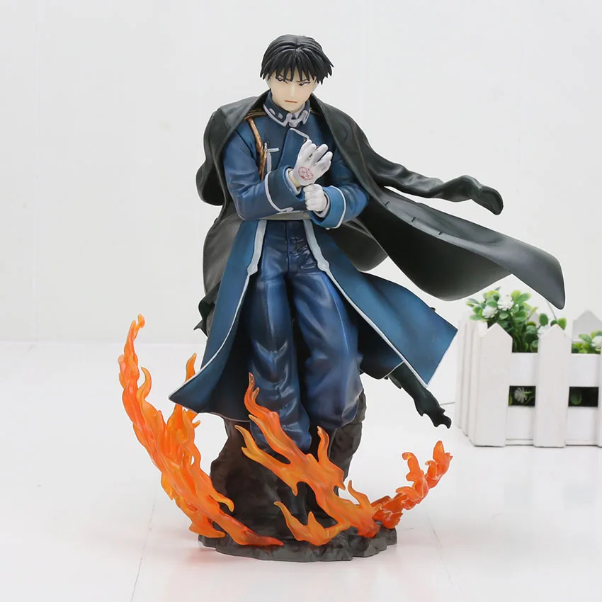 23cm Roy no box Аниме Стальной алхимик Эдвард Элрик фигурка игрушки Рой Мустанг ARTFX J 1/8 окрашенная пламя Алхимик фигурка Модель ПВХ игрушка Подарки - Цвет: 23cm Roy no box