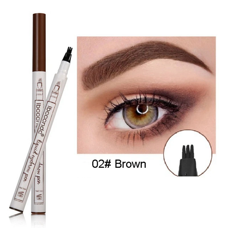 02 Microblading карандаш для бровей водостойкий вилка кончик бровей Карандаш для глаз долговечный Профессиональный тонкий эскиз жидкий тату карандаш для бровей - Цвет: 02