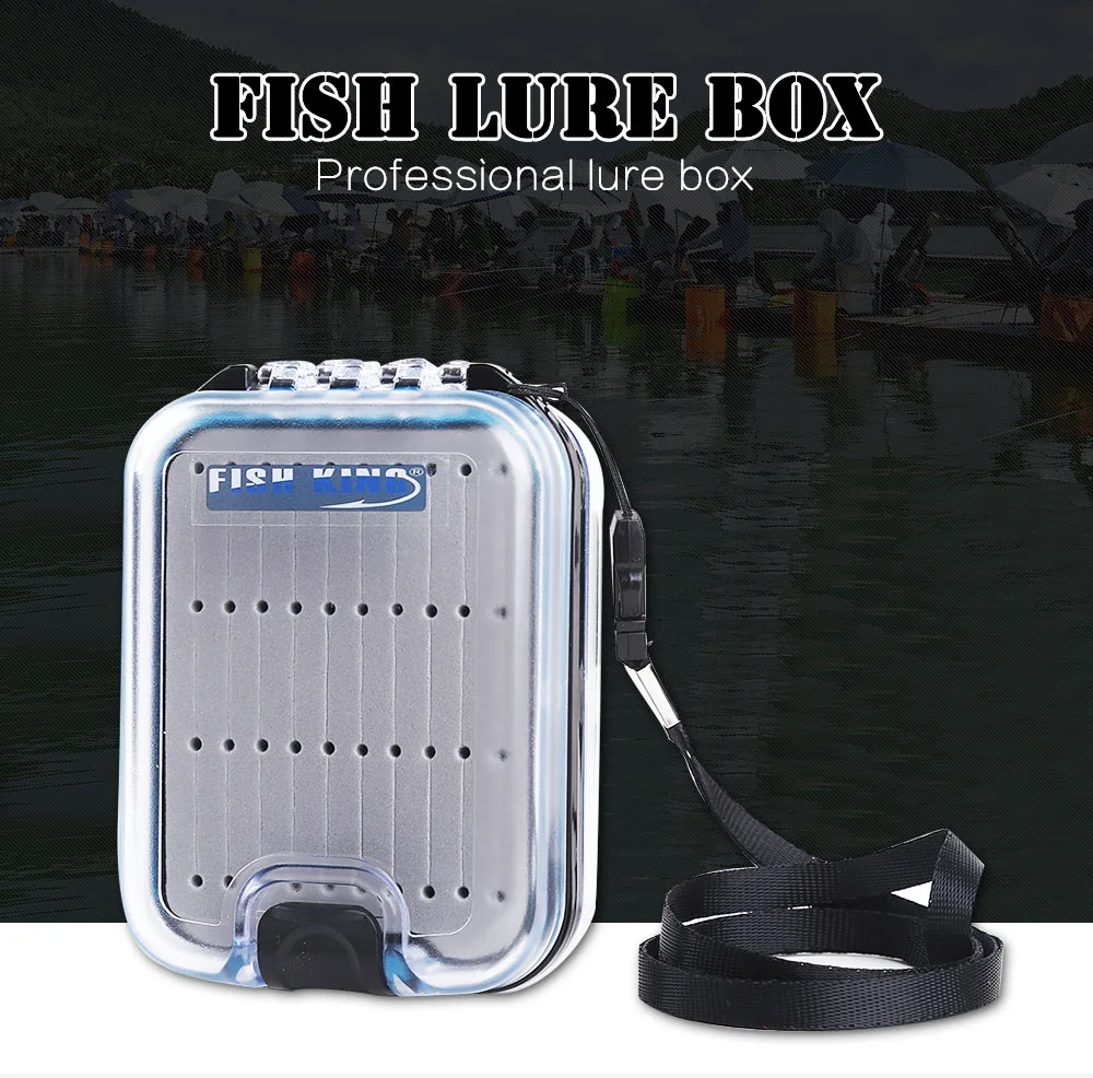 Рыбы король FISHKING 1 шт. Fly Box 10 см* 7 см Вес: 77 г-Ёмкость контейнером с наживкой плотность нахлыстом коробка для рыбной ловли, Рыбная ловля комплект