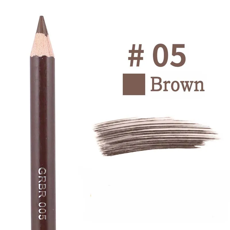 Brown Натуральная Стойкая краска для бровей, косметика, коричневый карандаш для бровей, водостойкий черный карандаш для бровей, макияж, красота, бренд - Цвет: Brown