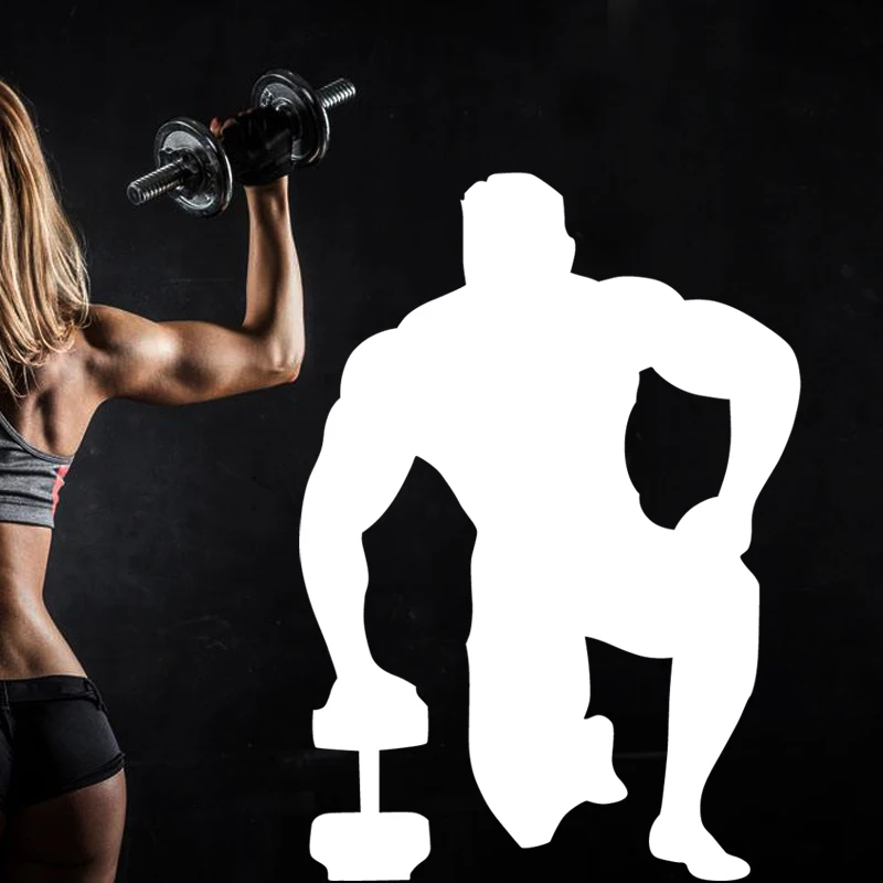 Наклейка для спортзала гантели наклейка фитнеса постеры бодибилдинга виниловые