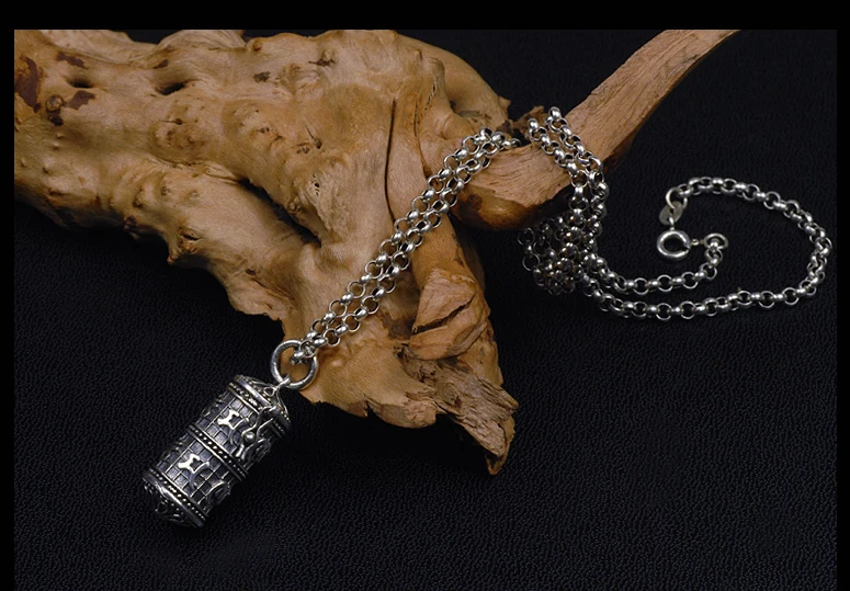 Серебряные подвески в стиле панк для мужчин и женщин ожерелье из тайского