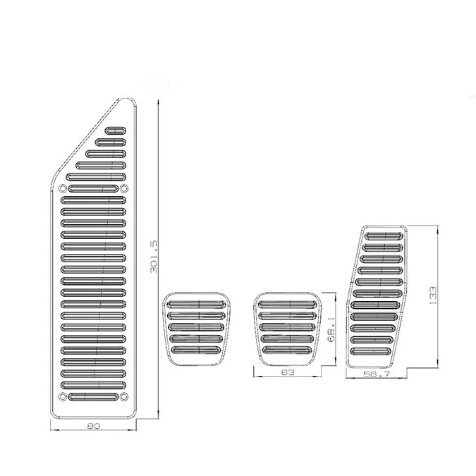 4 шт. алюминиевые Нескользящие подставки для ног Buick Excelle 2010 2014 MT|brake pedal cover|pedal