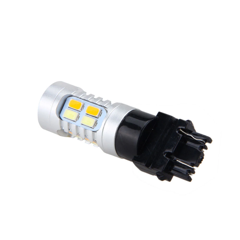 2 шт. Высокая мощность 3157 двухцветный переключатель 20 SMD 5730 светодиодные лампы