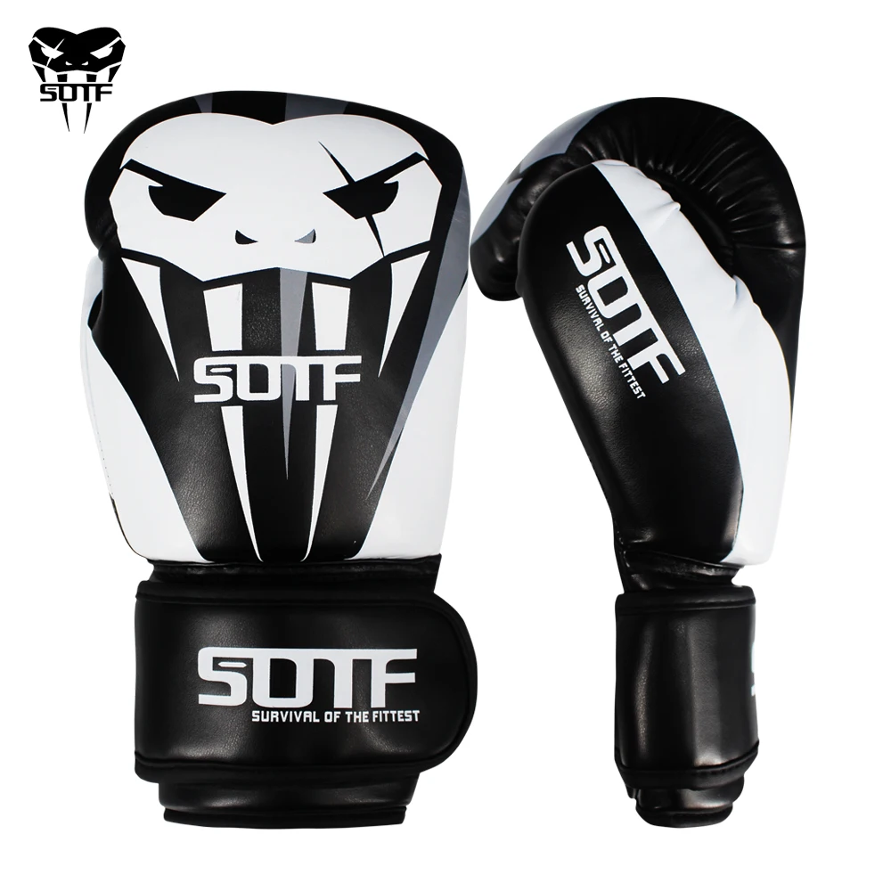 Мужские и женские мужские черные боксерские перчатки SOTF Venomous snake MMA Муай Тай
