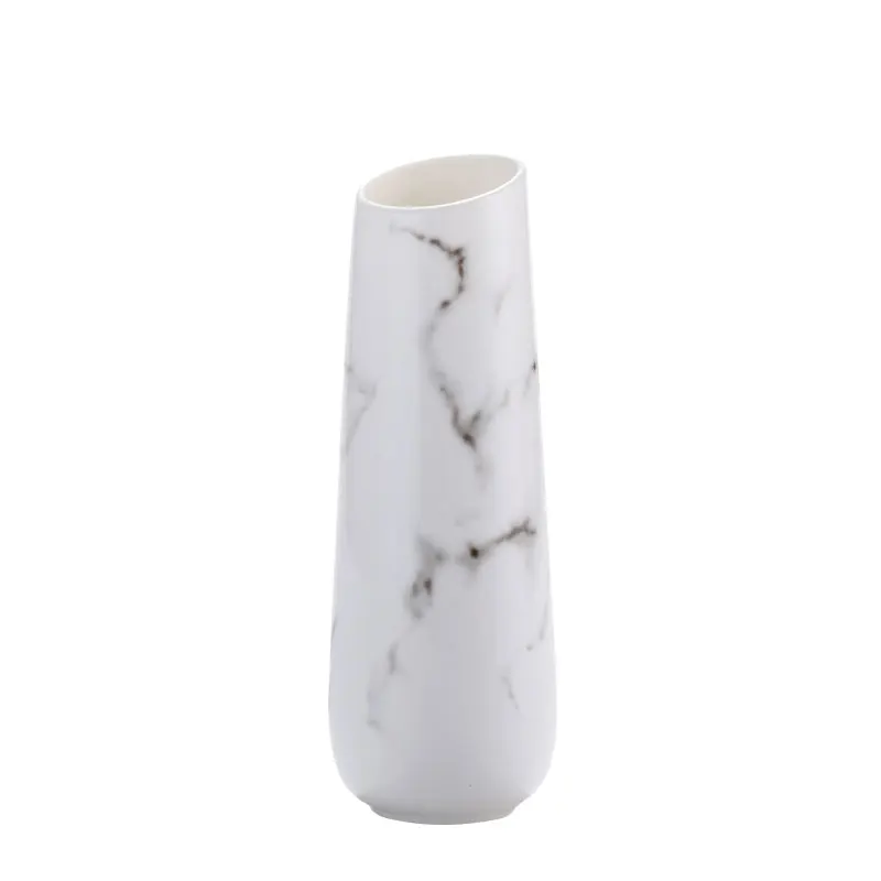

Marble flower inserted Ceramic White Tabletop Vase Home Decoration vase Fashion Modern vases