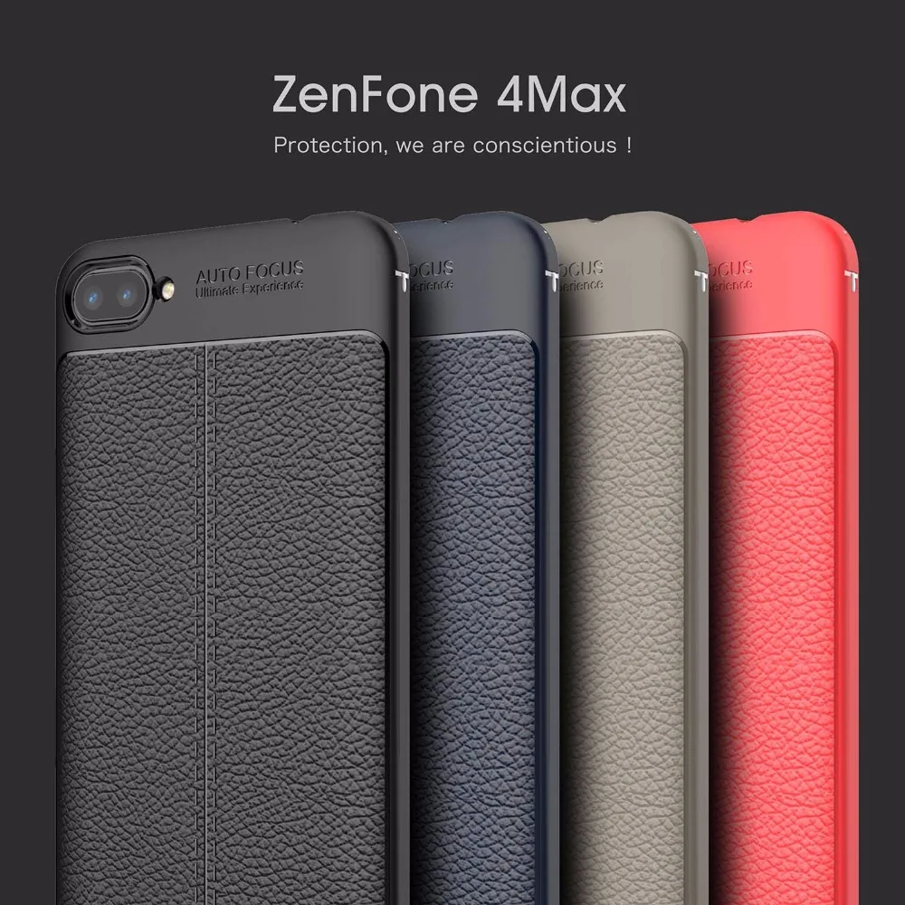 Чехол для Asus Zenfone 4Max ZC520KL мягкий силиконовый чехол из углеродного волокна с полной