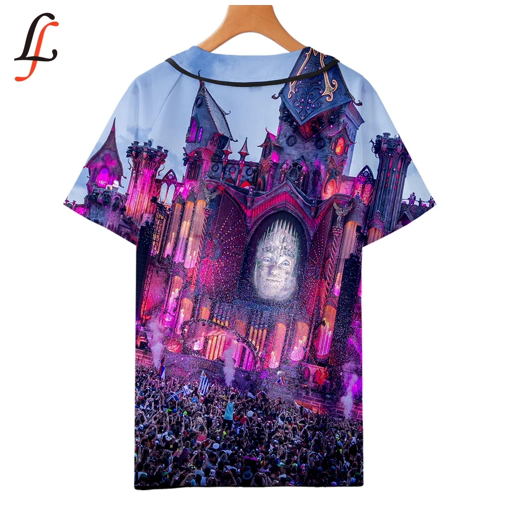 Tomorrowland/бейсбольная футболка с короткими рукавами и 3D принтом K Pop Harajuku летняя