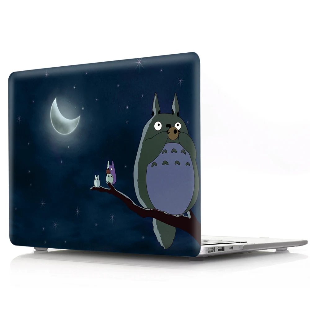 Чехол для ноутбука Totoro с цветной печатью для MacBook Air retina Pro 11 12 13 15 для MacBook с сенсорной панелью New Air 13 New Pro13 15
