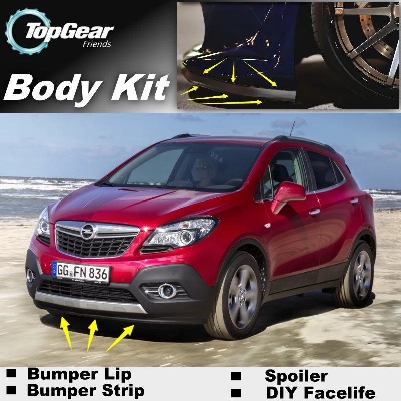 Бампер для губ отражатель губы для Opel Mokka для Buick Encore для Vauxhall Mokka передний спойлер юбка для TG вентиляторы/комплект для тела полоса