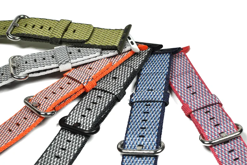 Лямка из нейлоновой ткани для наручных часов Apple watch, версии 44 мм 40 мм, correa, aplle watch 42 мм, 38 мм, браслет на запястье ремень наручных часов Iwatch, 4/3/2/1