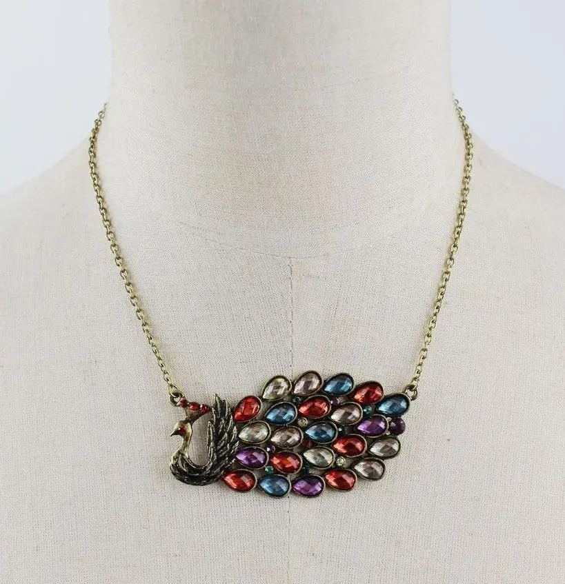 Модное женское короткое дизайнерское ожерелье из акрилового камня с животным