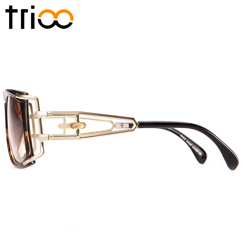 

TRIOO Cool Square Sunglasses For Men UV400 Protection Cool Oculos New Fashion Oversized Tortoiseshell Gradient Male Sun Glasses