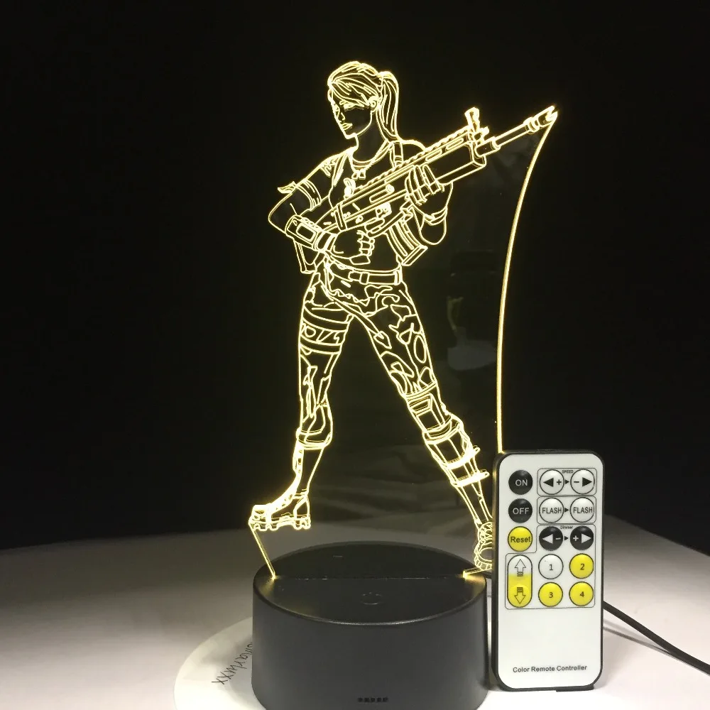 По умолчанию девушка кожа женщина фигурки 3D светильник украшение подарок