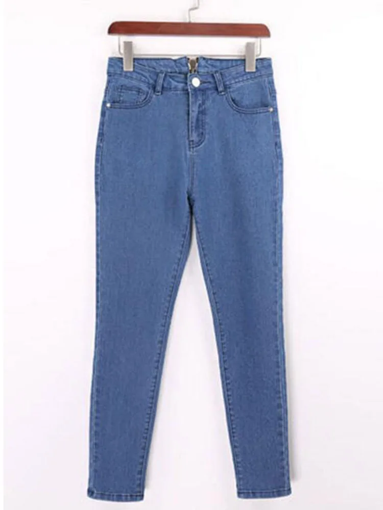 

Slim Jeans For Women Skinny High Waist Jeans Woman Blue Denim Pencil Pants Stretch Waist Women Jeans Pants Plus Size
