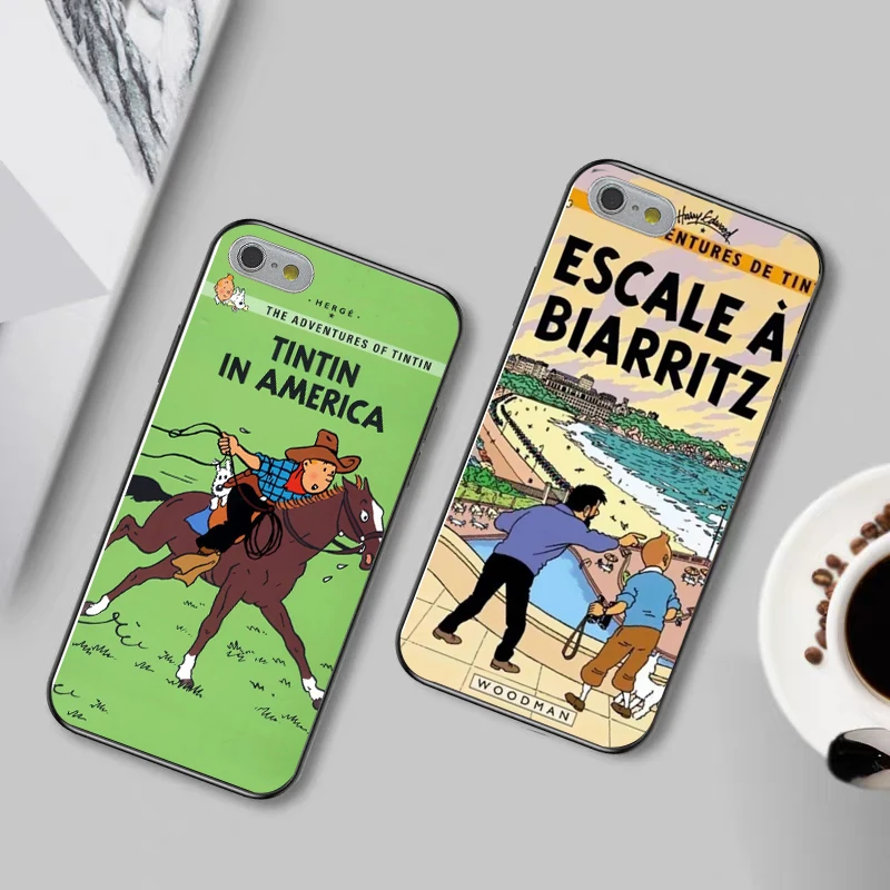 Разноцветный силиконовый чехол Adventures of Tintin для iPhone 5 SE 5S 6 6S Plus 7 8 11 Pro X XS Max XR |