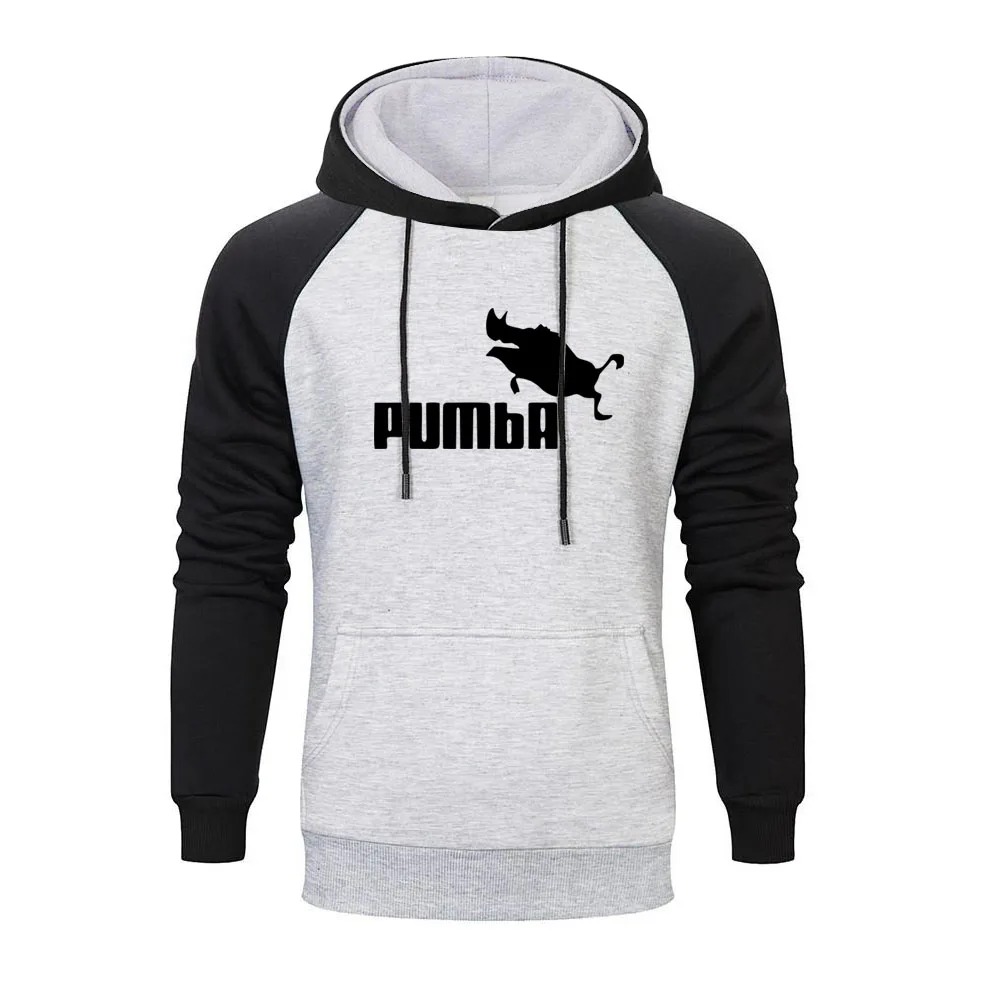 Новинка, Забавный Милый реглан, толстовки Homme Pumba, мужские толстовки, хип-хоп, крутая Мужская Уличная одежда, осень-зима, Модный свитшот