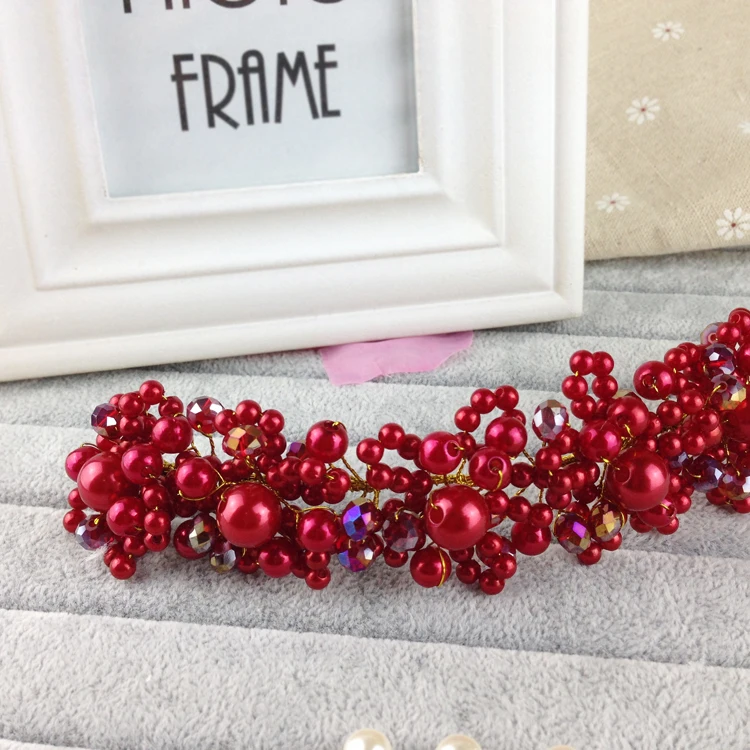 Горячая Распродажа элегантные мягкие хрустальные жемчужные бусы свадебные