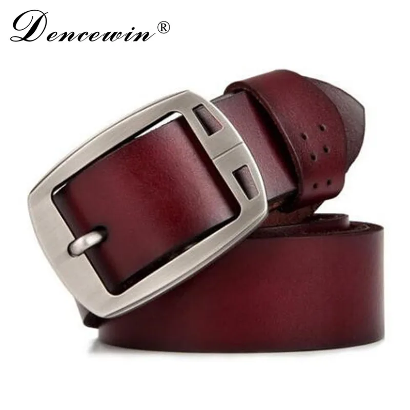 Ремень мужской из натуральной воловьей кожи роскошный пояс с пряжкой пластиной 9