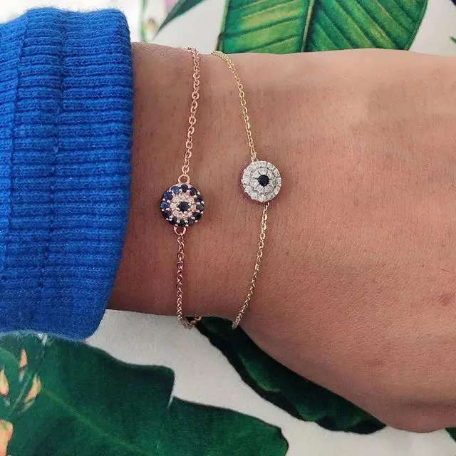 Женский браслет с цепочкой классический из стерлингового серебра 925 пробы микро