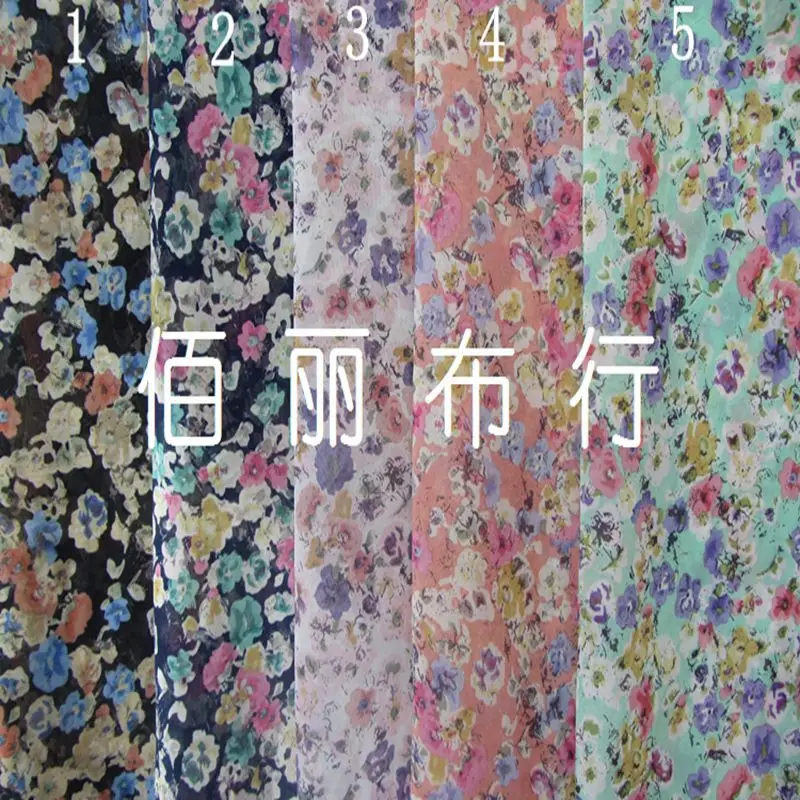 2015 весенне-летняя шифоновая ткань с цветочным рисунком оптовая продажа в