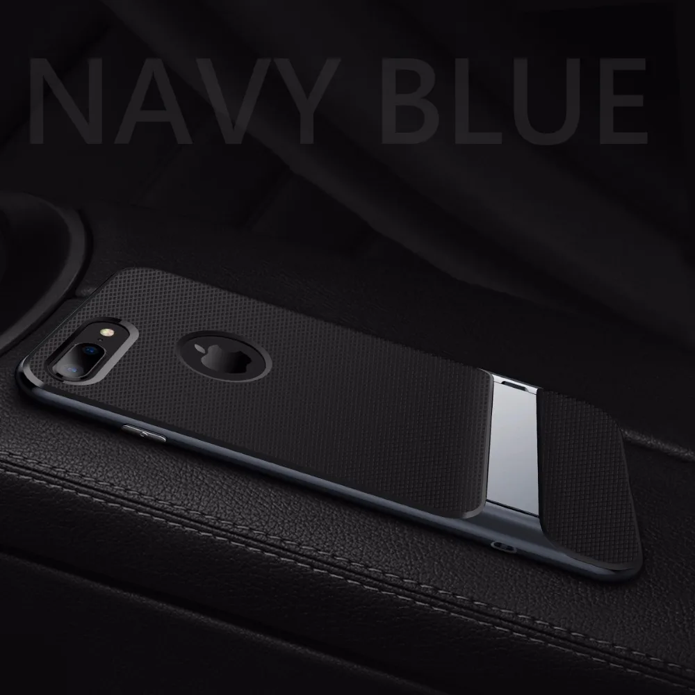 Рок чехол для телефона для iPhone 8/8 плюс защитный корпус, серия Royce задняя крышка чехол для iPhone 8 Plus Coque с подставкой