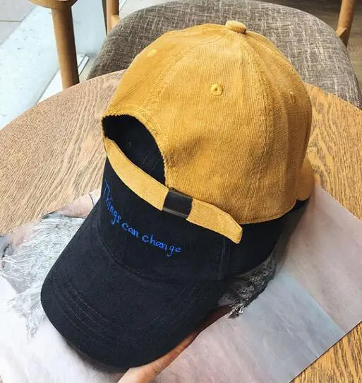 Повседневная Вельветовая Кепка с вышивкой букв|Мужские бейсболки| |